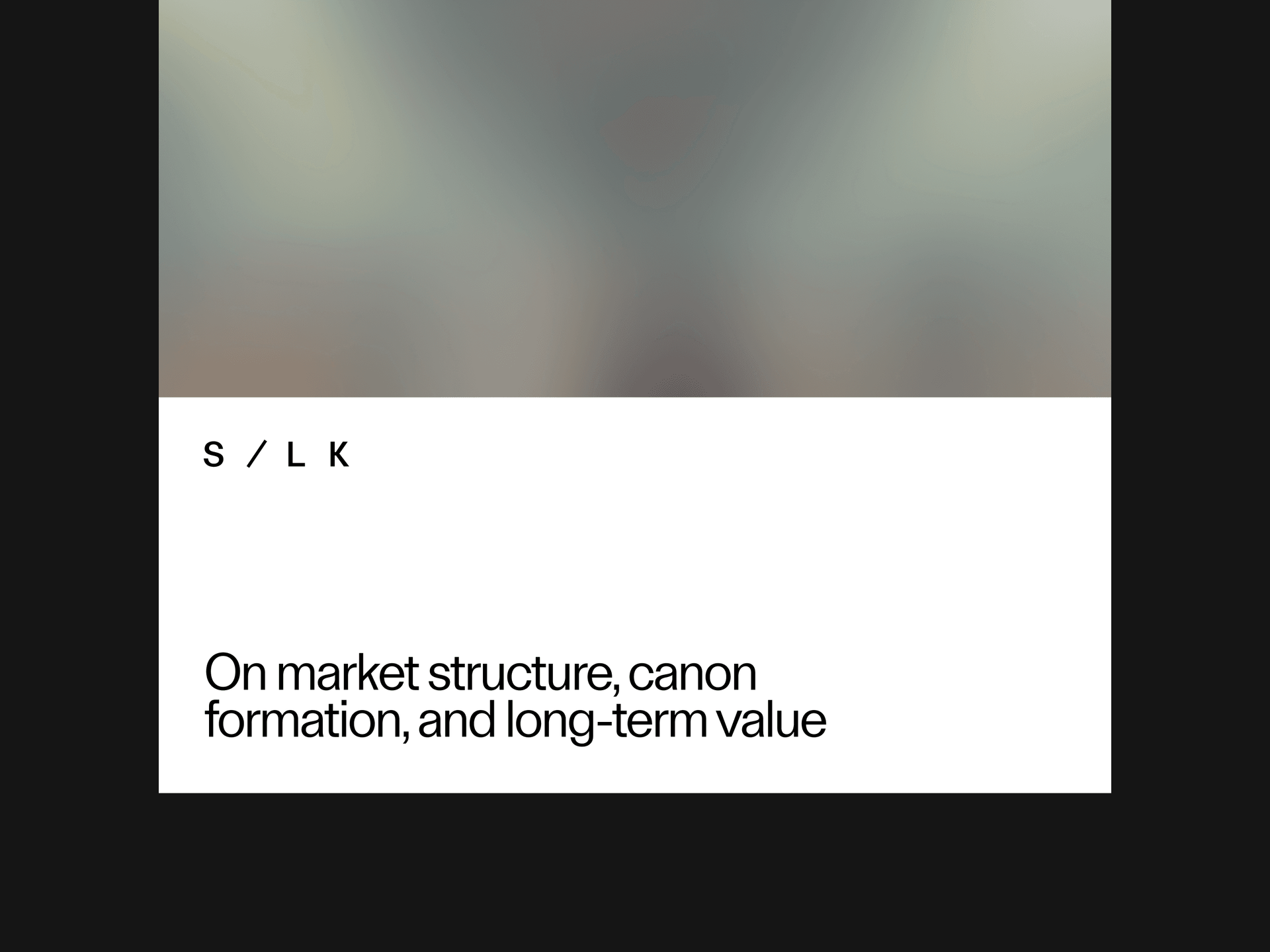 A market that stopped sprinting